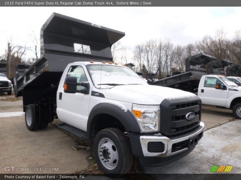 Oxford White / Steel 2015 Ford F450 Super Duty XL Regular Cab Dump Truck 4x4