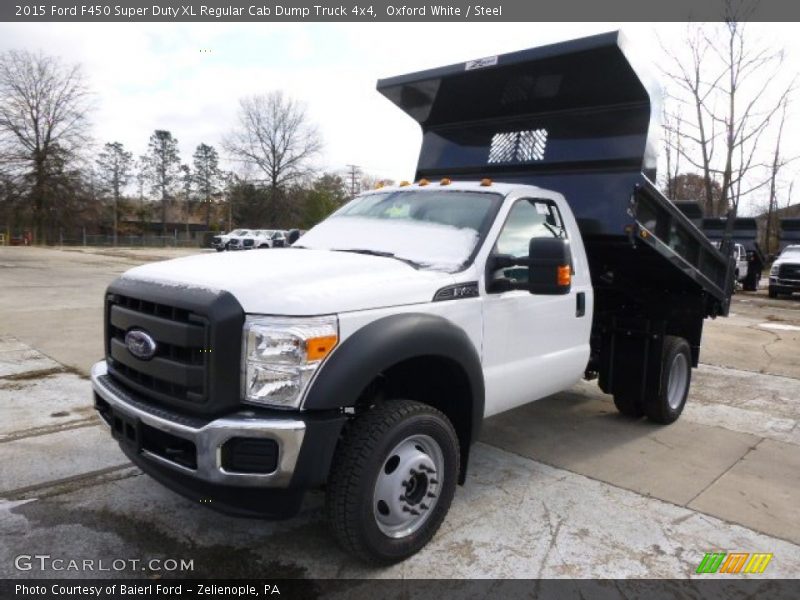 Oxford White / Steel 2015 Ford F450 Super Duty XL Regular Cab Dump Truck 4x4