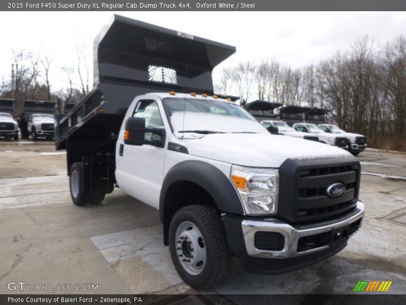 Oxford White / Steel 2015 Ford F450 Super Duty XL Regular Cab Dump Truck 4x4