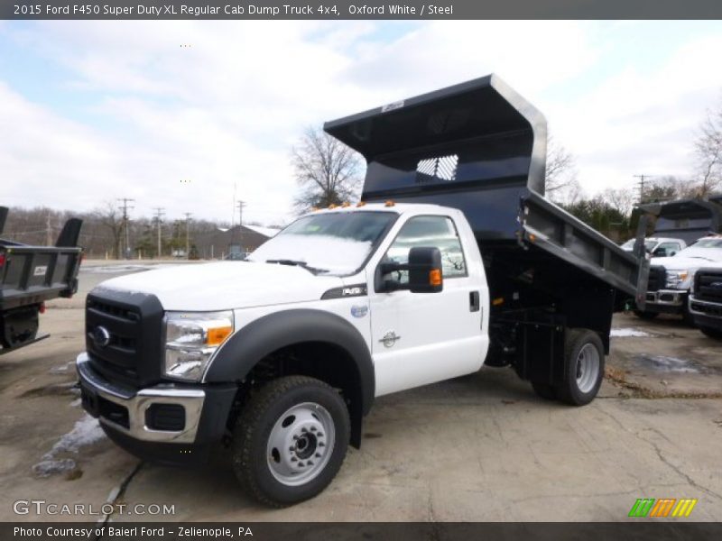 Oxford White / Steel 2015 Ford F450 Super Duty XL Regular Cab Dump Truck 4x4