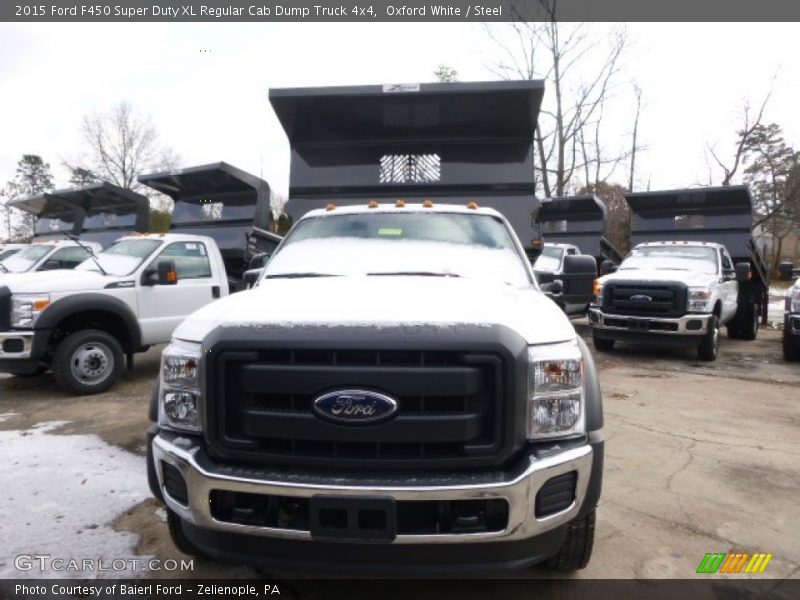 Oxford White / Steel 2015 Ford F450 Super Duty XL Regular Cab Dump Truck 4x4