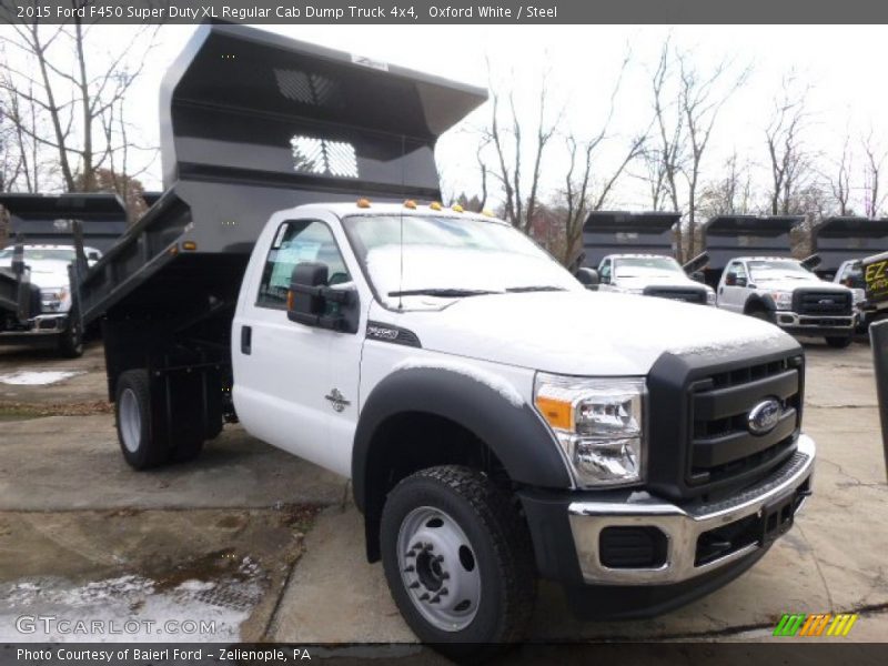 Oxford White / Steel 2015 Ford F450 Super Duty XL Regular Cab Dump Truck 4x4