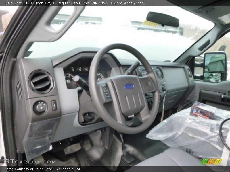 Oxford White / Steel 2015 Ford F450 Super Duty XL Regular Cab Dump Truck 4x4