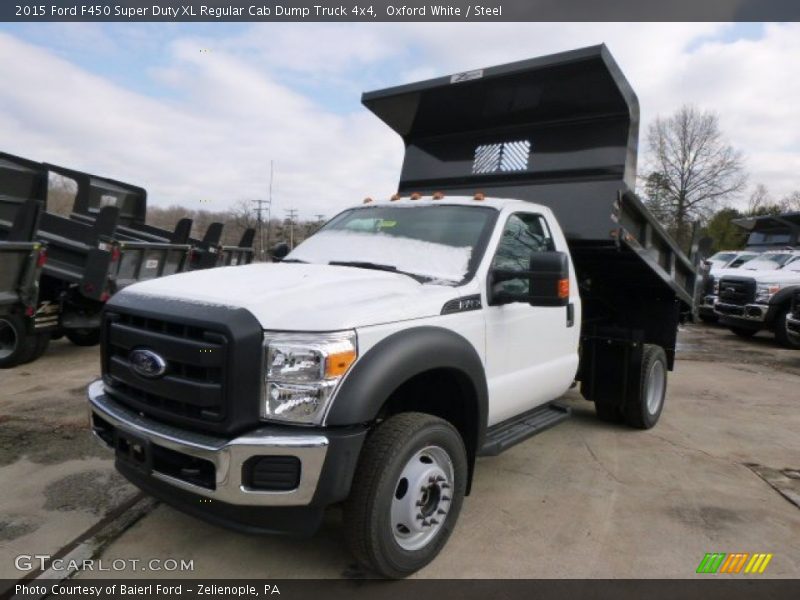 Oxford White / Steel 2015 Ford F450 Super Duty XL Regular Cab Dump Truck 4x4