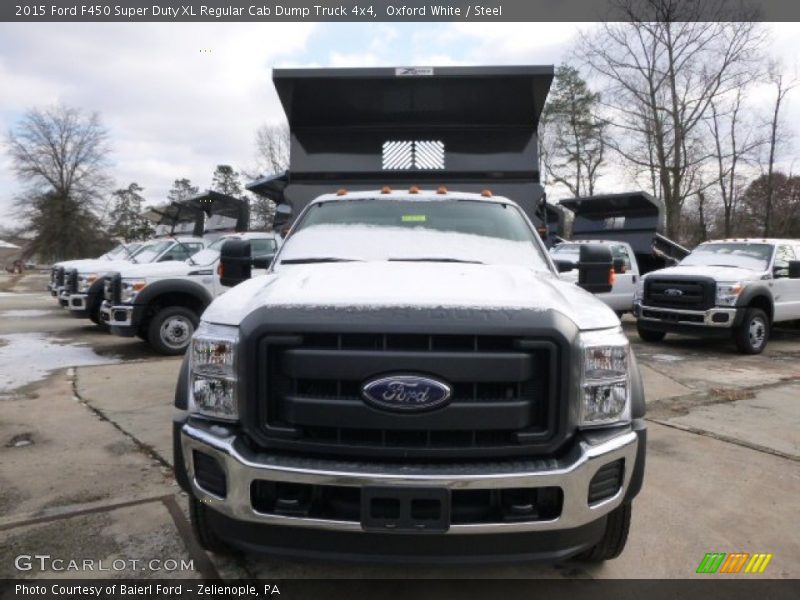 Oxford White / Steel 2015 Ford F450 Super Duty XL Regular Cab Dump Truck 4x4