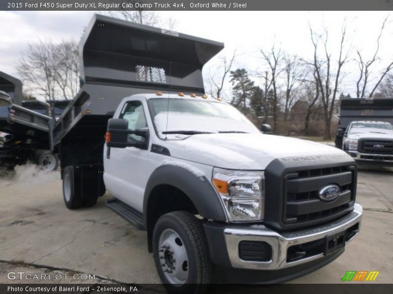Oxford White / Steel 2015 Ford F450 Super Duty XL Regular Cab Dump Truck 4x4