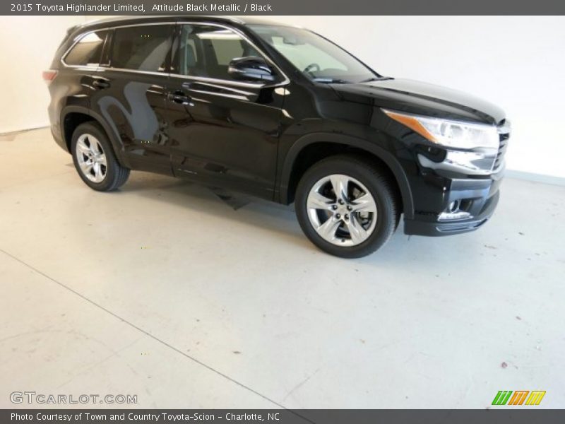 Attitude Black Metallic / Black 2015 Toyota Highlander Limited