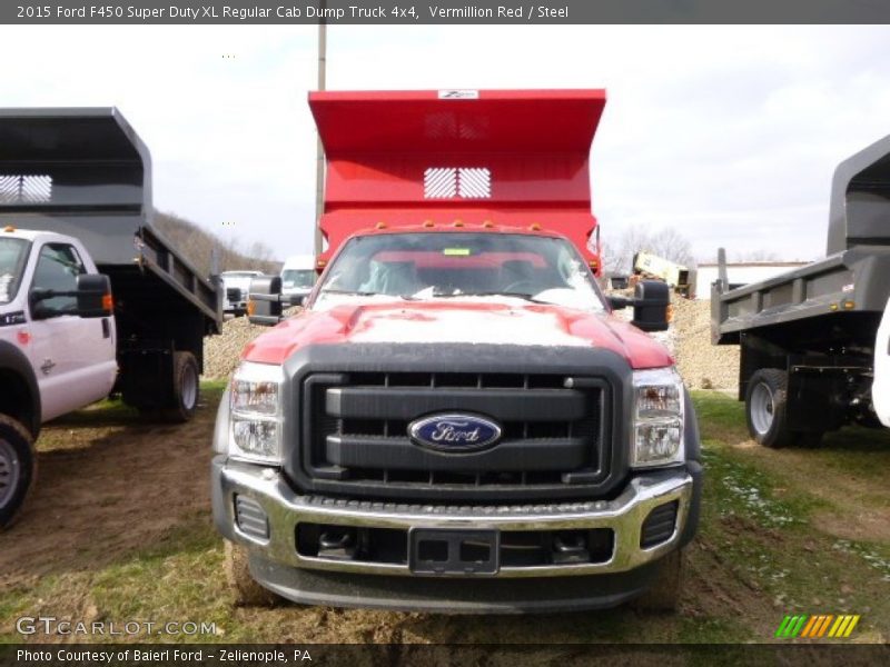 Vermillion Red / Steel 2015 Ford F450 Super Duty XL Regular Cab Dump Truck 4x4