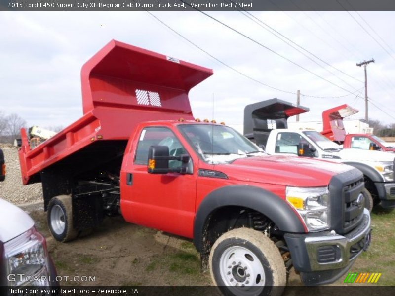 Vermillion Red / Steel 2015 Ford F450 Super Duty XL Regular Cab Dump Truck 4x4