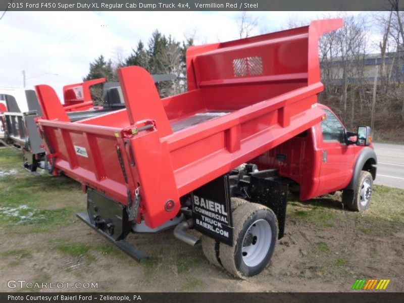 Vermillion Red / Steel 2015 Ford F450 Super Duty XL Regular Cab Dump Truck 4x4