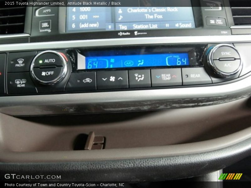 Attitude Black Metallic / Black 2015 Toyota Highlander Limited