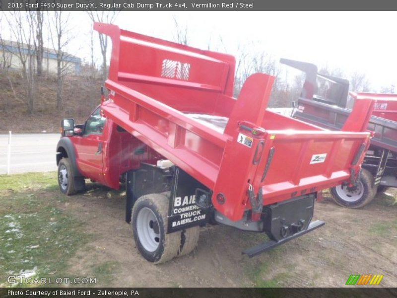 Vermillion Red / Steel 2015 Ford F450 Super Duty XL Regular Cab Dump Truck 4x4