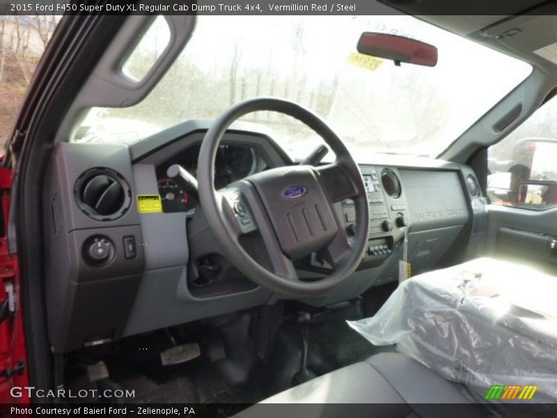 Vermillion Red / Steel 2015 Ford F450 Super Duty XL Regular Cab Dump Truck 4x4