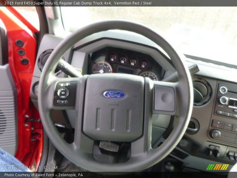 Vermillion Red / Steel 2015 Ford F450 Super Duty XL Regular Cab Dump Truck 4x4