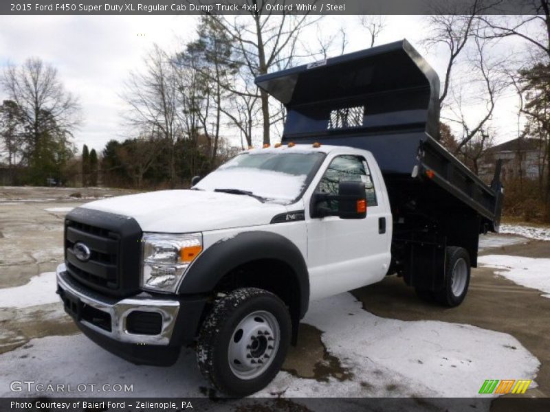 Oxford White / Steel 2015 Ford F450 Super Duty XL Regular Cab Dump Truck 4x4