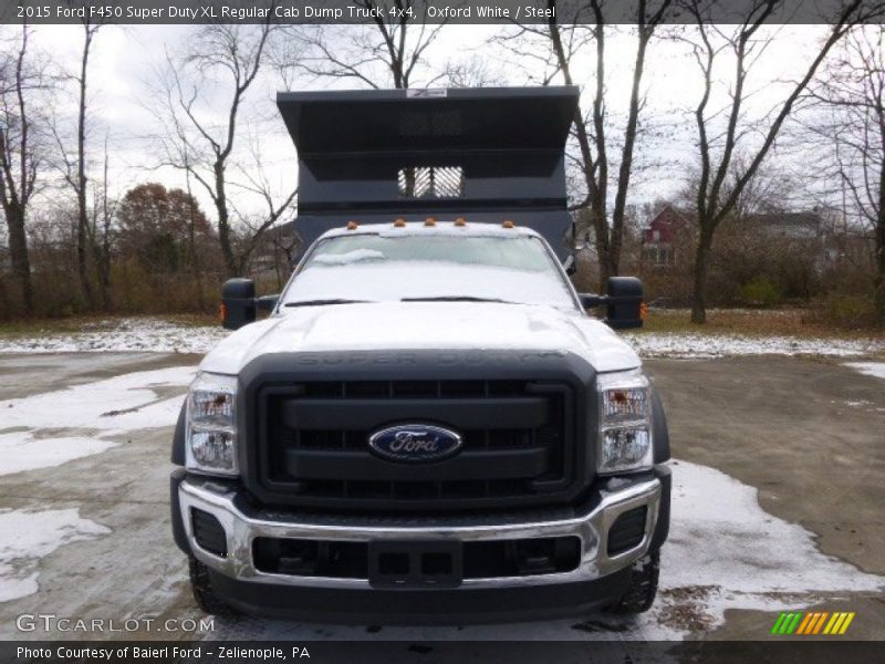 Oxford White / Steel 2015 Ford F450 Super Duty XL Regular Cab Dump Truck 4x4