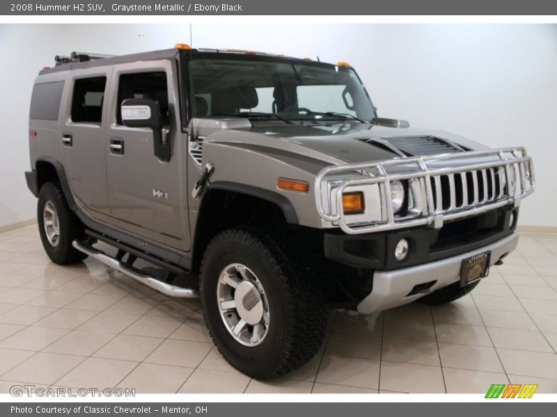 Graystone Metallic / Ebony Black 2008 Hummer H2 SUV
