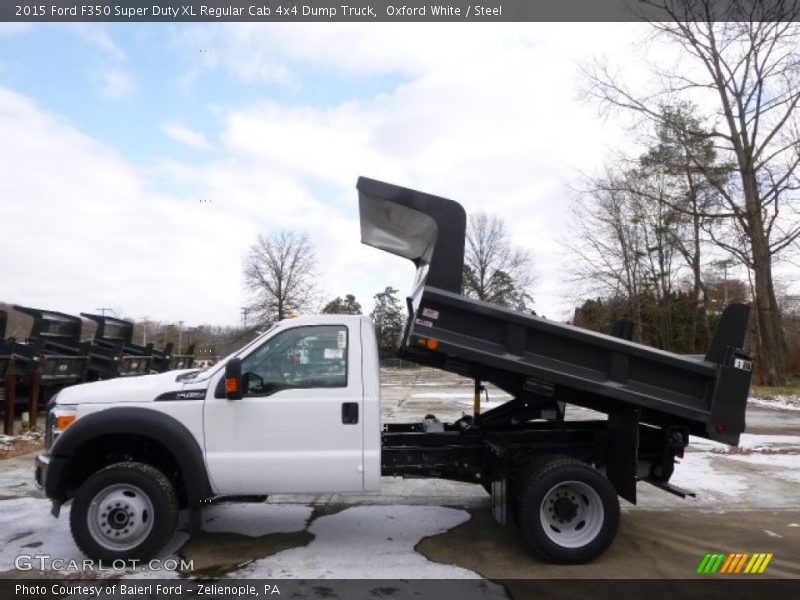  2015 F350 Super Duty XL Regular Cab 4x4 Dump Truck Oxford White