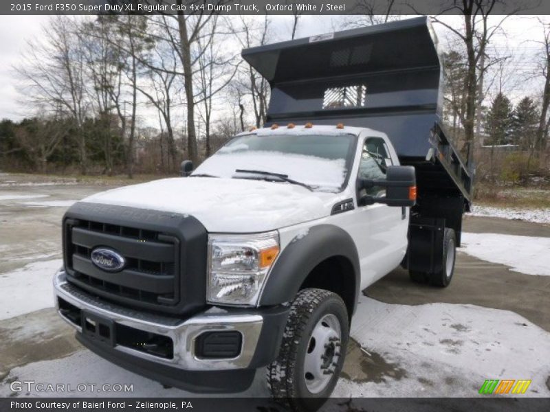 Front 3/4 View of 2015 F350 Super Duty XL Regular Cab 4x4 Dump Truck