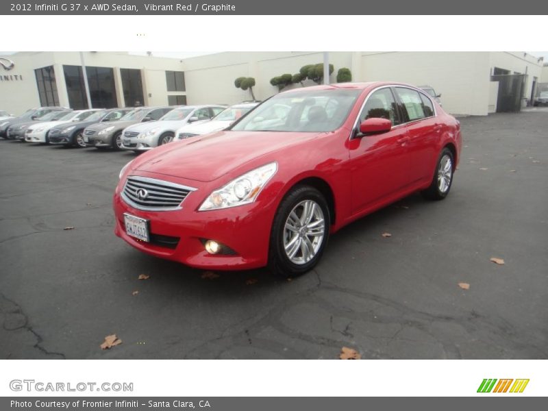 Vibrant Red / Graphite 2012 Infiniti G 37 x AWD Sedan
