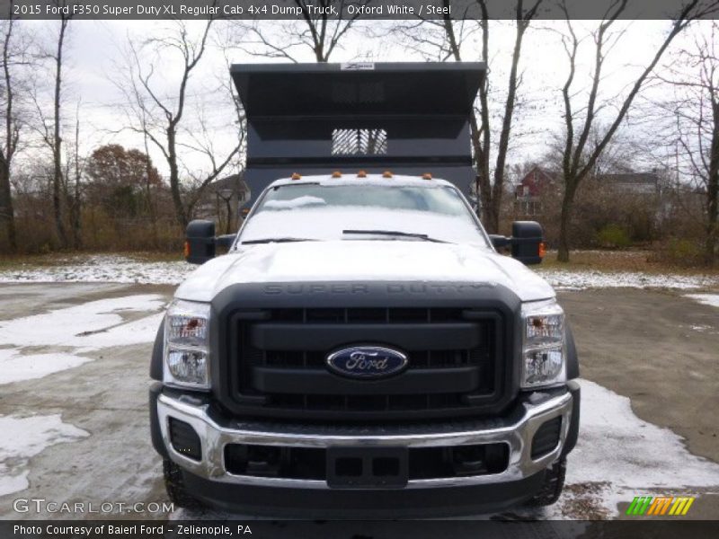 Oxford White / Steel 2015 Ford F350 Super Duty XL Regular Cab 4x4 Dump Truck