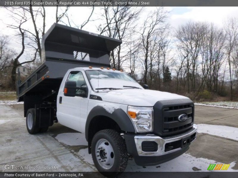 Oxford White / Steel 2015 Ford F350 Super Duty XL Regular Cab 4x4 Dump Truck