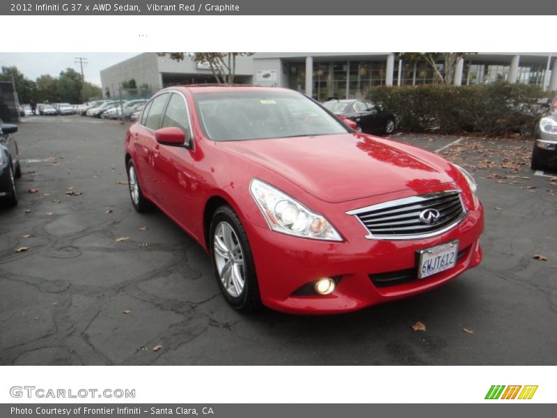 Vibrant Red / Graphite 2012 Infiniti G 37 x AWD Sedan