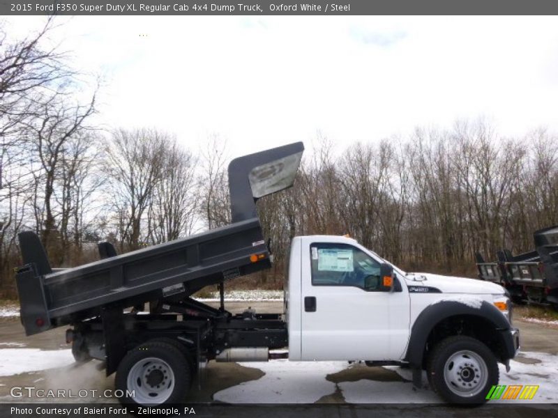 Oxford White / Steel 2015 Ford F350 Super Duty XL Regular Cab 4x4 Dump Truck