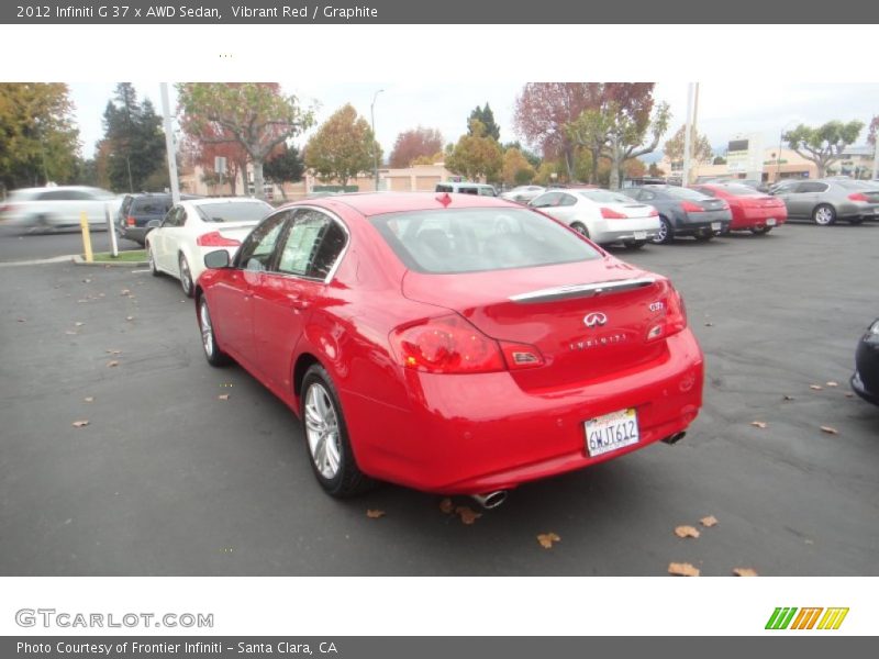 Vibrant Red / Graphite 2012 Infiniti G 37 x AWD Sedan