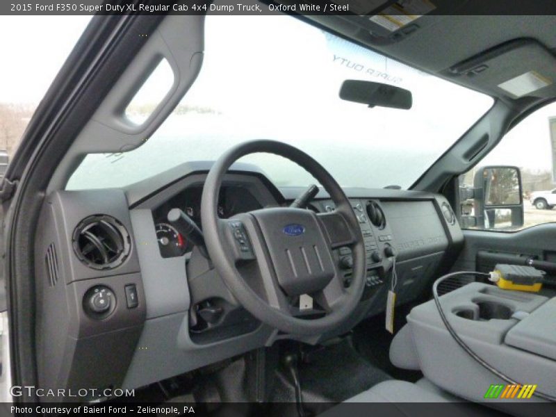 Oxford White / Steel 2015 Ford F350 Super Duty XL Regular Cab 4x4 Dump Truck