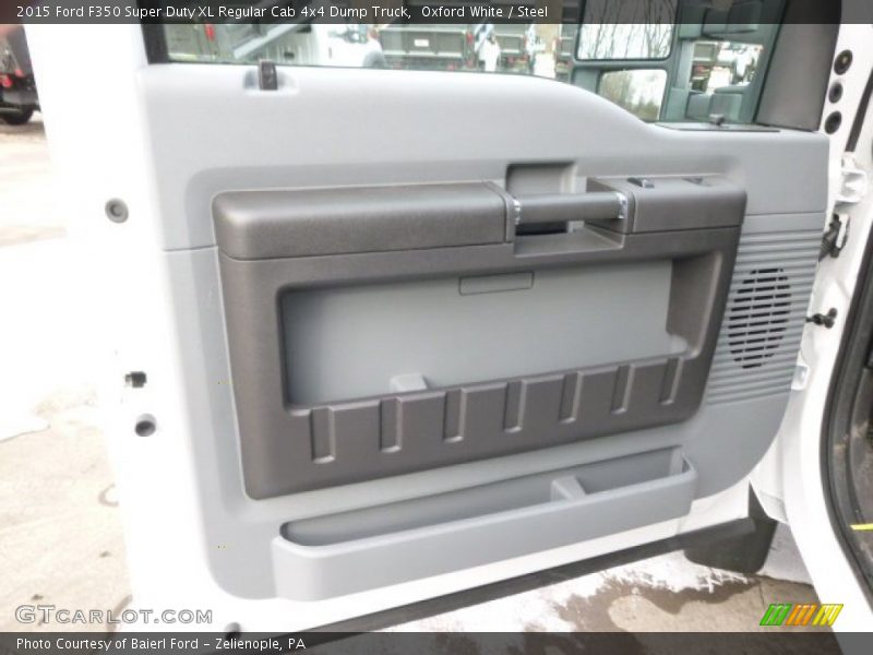 Oxford White / Steel 2015 Ford F350 Super Duty XL Regular Cab 4x4 Dump Truck