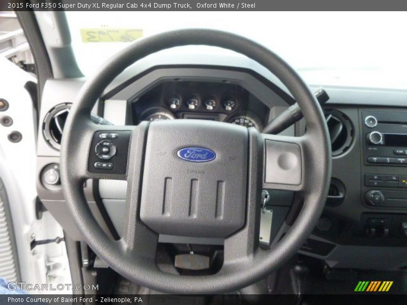 Oxford White / Steel 2015 Ford F350 Super Duty XL Regular Cab 4x4 Dump Truck