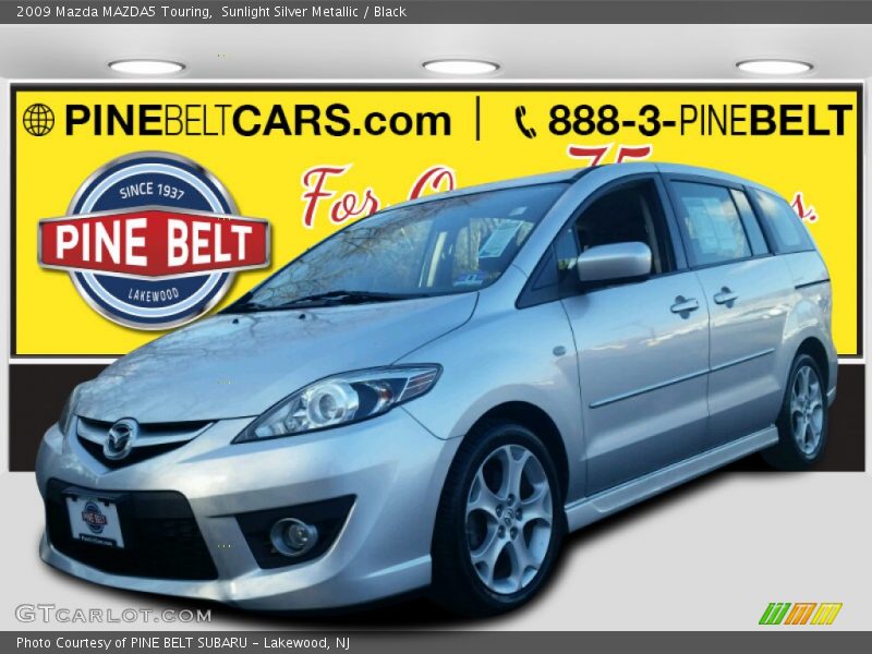 Sunlight Silver Metallic / Black 2009 Mazda MAZDA5 Touring