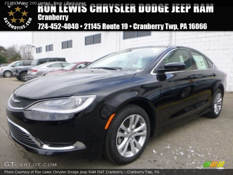 Black / Black/Linen 2015 Chrysler 200 Limited