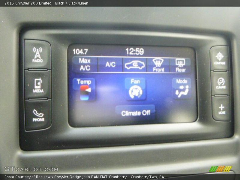 Black / Black/Linen 2015 Chrysler 200 Limited