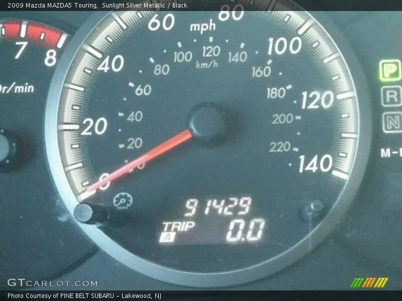 Sunlight Silver Metallic / Black 2009 Mazda MAZDA5 Touring