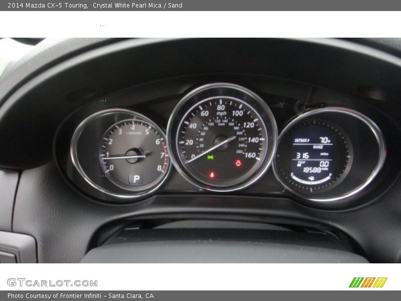 Crystal White Pearl Mica / Sand 2014 Mazda CX-5 Touring