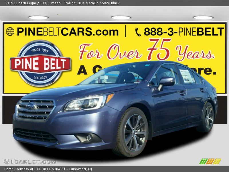 Twilight Blue Metallic / Slate Black 2015 Subaru Legacy 3.6R Limited