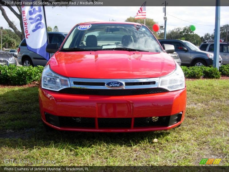 Vermillion Red / Medium Stone 2008 Ford Focus SE Sedan