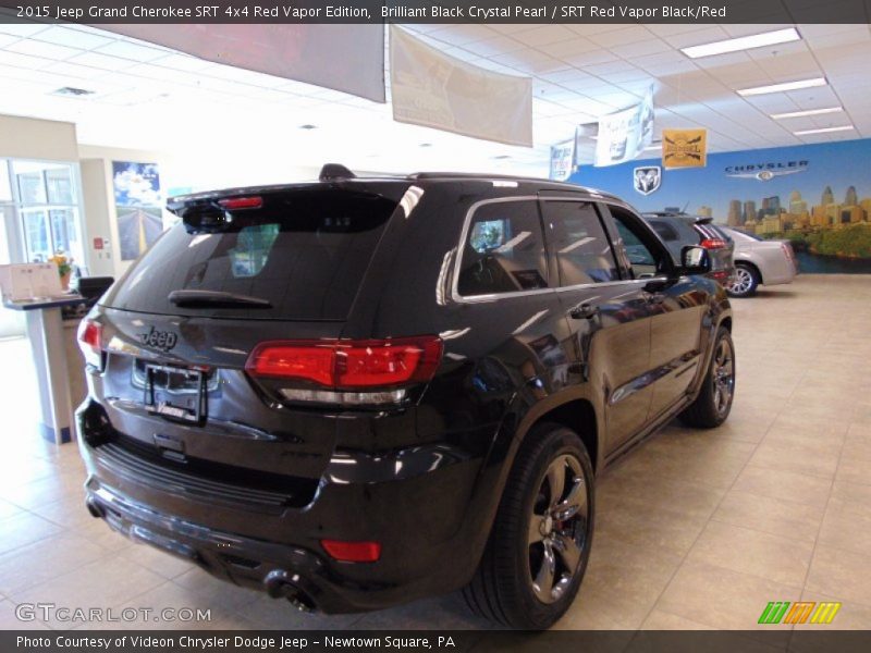 Brilliant Black Crystal Pearl / SRT Red Vapor Black/Red 2015 Jeep Grand Cherokee SRT 4x4 Red Vapor Edition