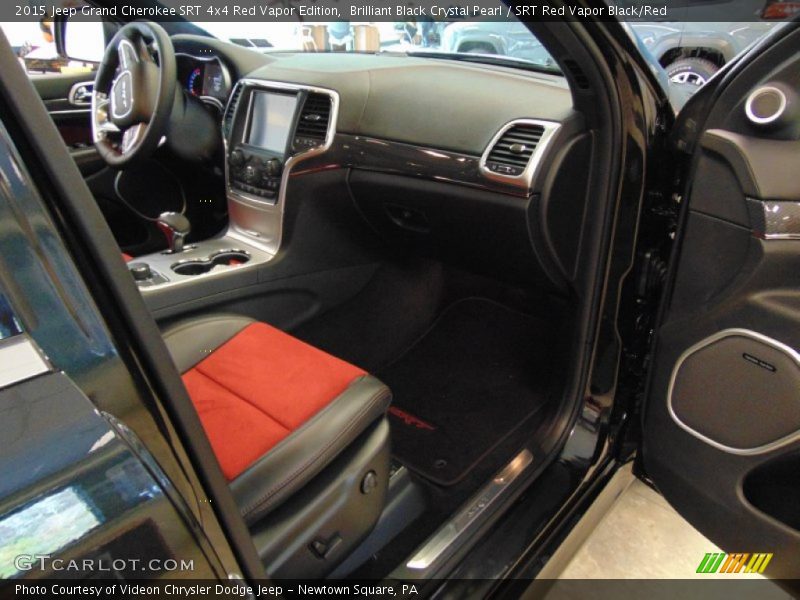 Brilliant Black Crystal Pearl / SRT Red Vapor Black/Red 2015 Jeep Grand Cherokee SRT 4x4 Red Vapor Edition