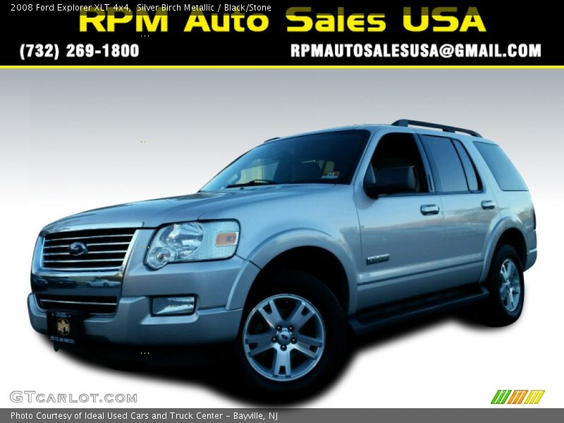Silver Birch Metallic / Black/Stone 2008 Ford Explorer XLT 4x4
