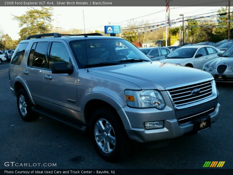 Silver Birch Metallic / Black/Stone 2008 Ford Explorer XLT 4x4