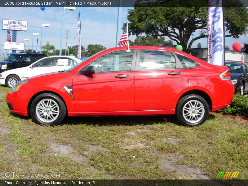 Vermillion Red / Medium Stone 2008 Ford Focus SE Sedan