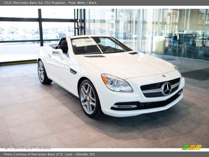 Polar White / Black 2015 Mercedes-Benz SLK 250 Roadster