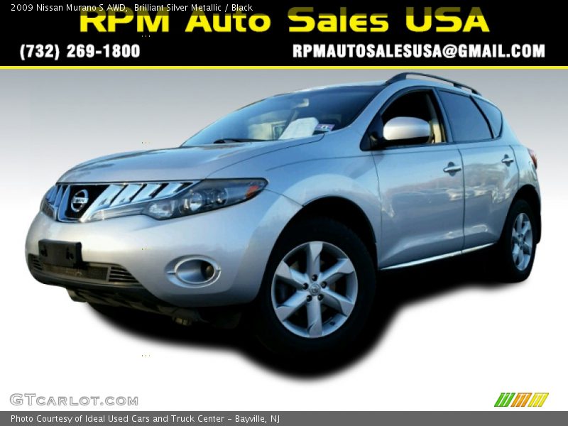 Brilliant Silver Metallic / Black 2009 Nissan Murano S AWD
