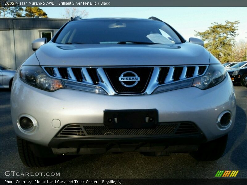Brilliant Silver Metallic / Black 2009 Nissan Murano S AWD