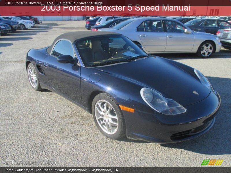 Lapis Blue Metallic / Savanna Beige 2003 Porsche Boxster