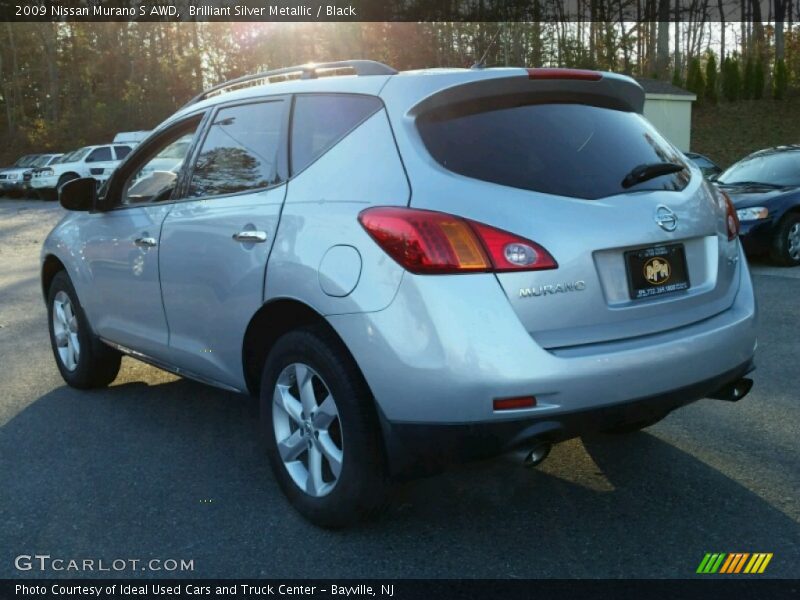 Brilliant Silver Metallic / Black 2009 Nissan Murano S AWD