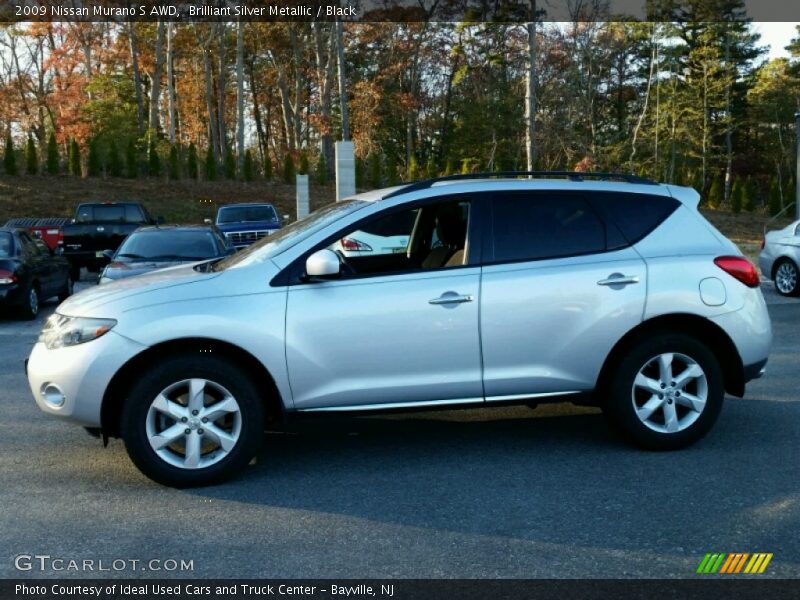 Brilliant Silver Metallic / Black 2009 Nissan Murano S AWD